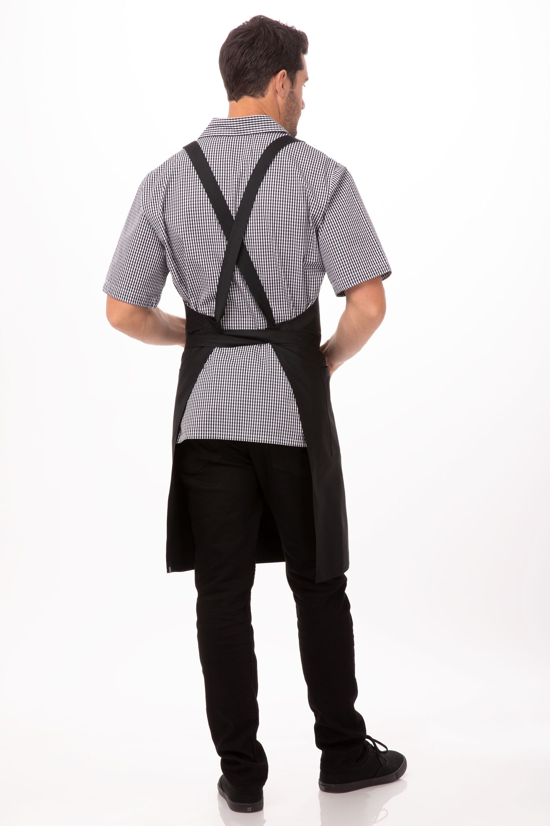 Black Fox Flour Cross-Back Bib Apron